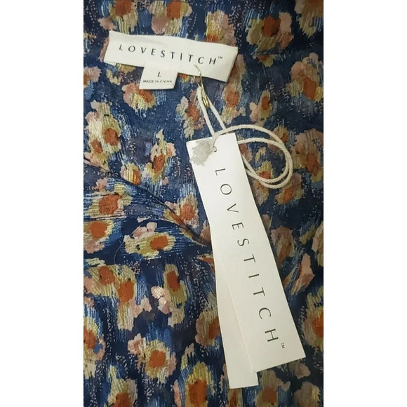 Lovestitch Chiffon Flower Print Dress Ruffled - Picture 11 of 12